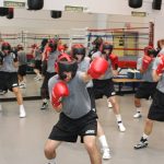 Cadets in boxing class